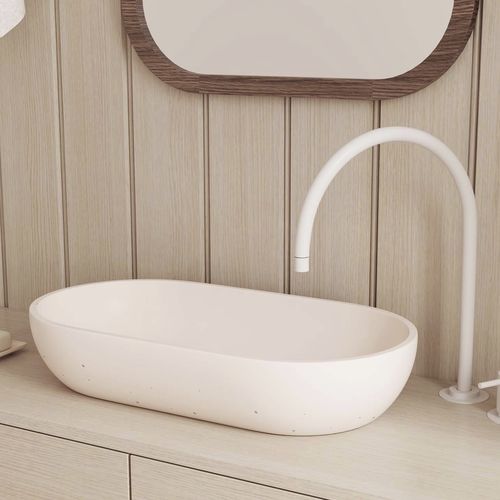 カウンタートップ型洗面器 - NOAH - Maark Bathware - コンクリート製 / マット仕上げ / 楕円形