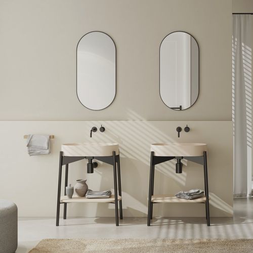 コンソール上洗面器 - FUSE XL - Maark Bathware - コンクリート製 / 楕円形 / 穴なし