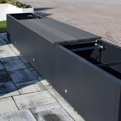 現代風ベンチ - COVER - DOMINO Srl - 木材・プラスチック複合材 / 背もたれなし / 肘掛けなし