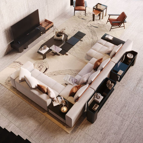 モジュール式ソファー - Margem - Stylish Club - 現代風 / リビング用 / 布製