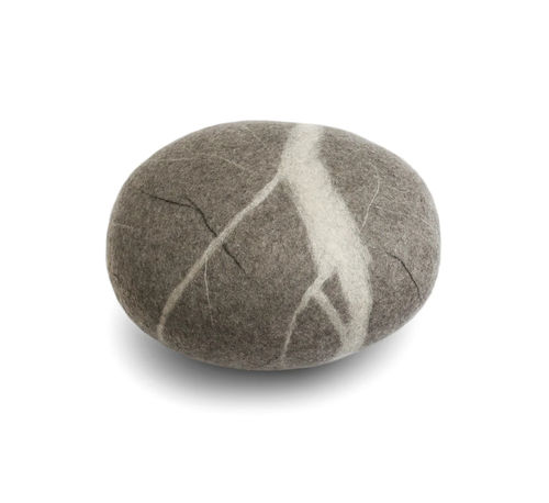 現代風プーフ - HAIKU - Katsu Stones - ウール製 / 円形 / 手作り