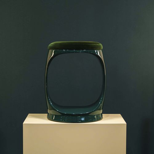 現代風スツール - Signet Ring B10012 Forest Green - Softicated - ベロア / ポリウレタン脚 / 布張り