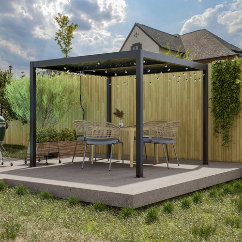 独立型パーゴラ - 710 - Lavia Outdoor Living Space - 壁取り付け / アルミ押出形材 / モバイルスラット