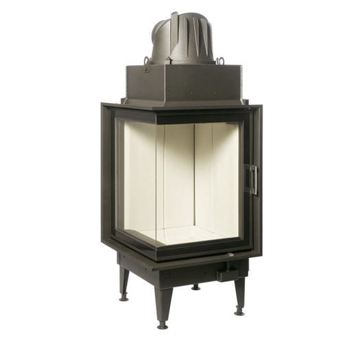 コーナー挿入式暖炉 - 55x55x68 K 2.0 - AUSTROFLAMM - 薪 / 現代風