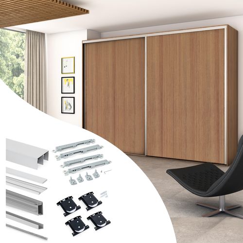 アルミニウム製スライドシステム - 6030762 - Emuca SA - プラスチック製 / 棚ドア用 / 家具用