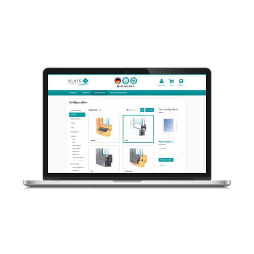 データ管理ソフトウェア - webshop - Horst Klaes GmbH & Co. KG - コスト予測用 / シミュレーション用 / 建具用