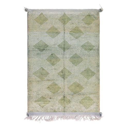 現代風絨毯 - Diamonds Green - MUSMUS RUGS - 幾何学模様 / 長方形 / 手織り