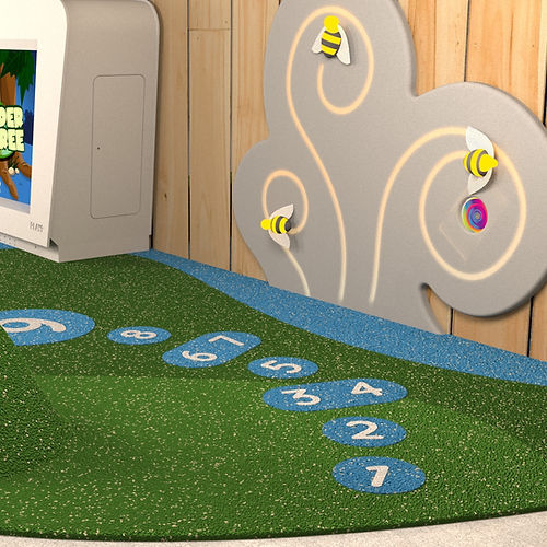 タッチパネル付き幼児教育用パネル - BEE SWIRL  - Play 9 Studios - 合板 / 個体表面 / デジタル