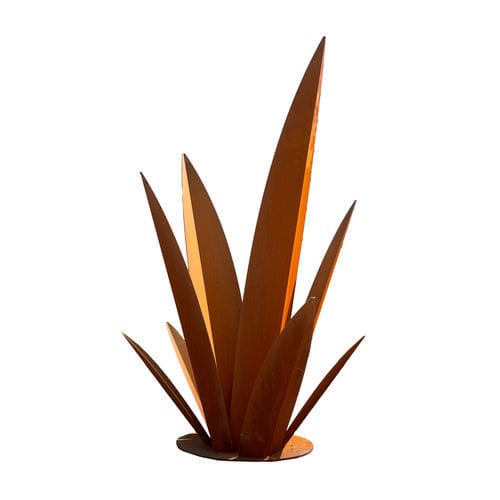 コールテン鋼製彫刻 - Feuille Agave - FBC-TONTON GLOUTON - 庭用 / 床置き / 赤褐色