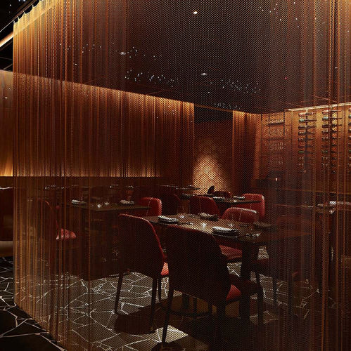 ワイヤーメッシュカーテン - QKMCD-12 - HEBEI JOINWIN ARCHITECTURAL DESIGN CO.,LTD - 無地 / アルミニウム / 銅製