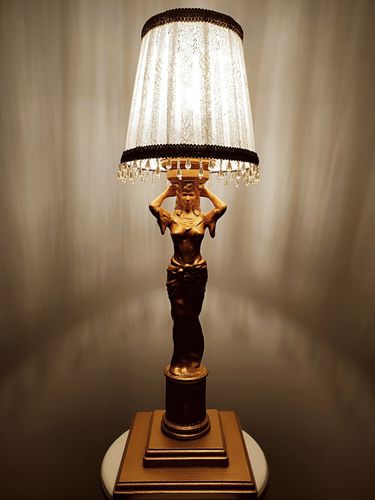 卓上ランプ - Monte Carlo 03 - DelightLamps - 布製 / 木製 / ヴィンテージ スタイル