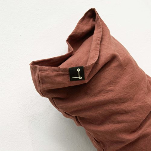 リネン枕カバー - TERRACOTTA - dELENZO LINEN FROM EUROPE S.L