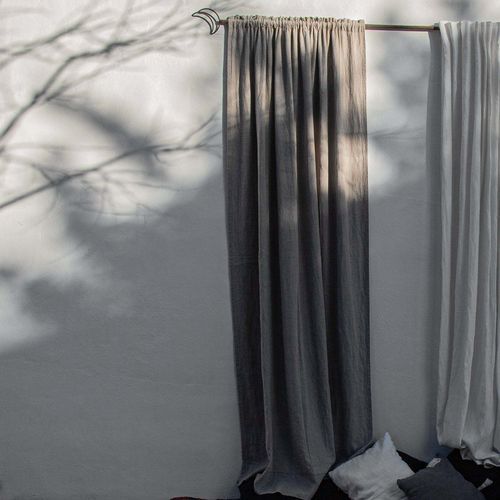 プリーツ式カーテン - MARRAKECH - dELENZO LINEN FROM EUROPE S.L - 縦型 / 無地 / リネン