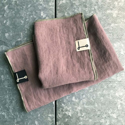 リネン枕カバー - AUBERGINE - dELENZO LINEN FROM EUROPE S.L
