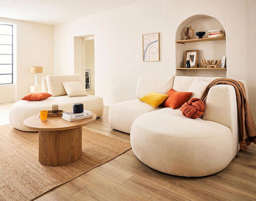 モジュール式ソファー - SANTORINI: 1687BEI - Best Mobilier - 現代風 / 布製 / クッション