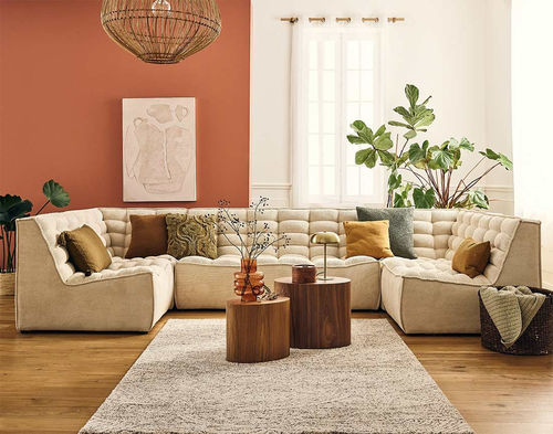 モジュール式ソファー - ELLIE: 2945BEI - Best Mobilier - 現代風 / ベロア / 肘掛けなし