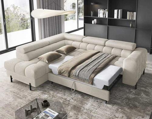 コーナータイプソファー - ELISA: 2977BEI - Best Mobilier - ベッド / 現代風 / 布製