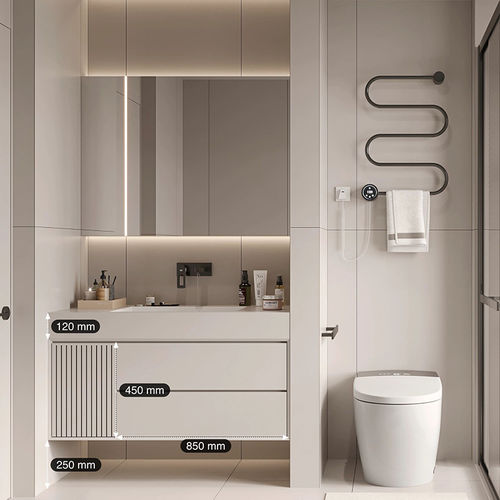 壁取り付け式洗面台 - DFD-BV-03 - Dief Flooring - 木製 / 大理石 / 現代風