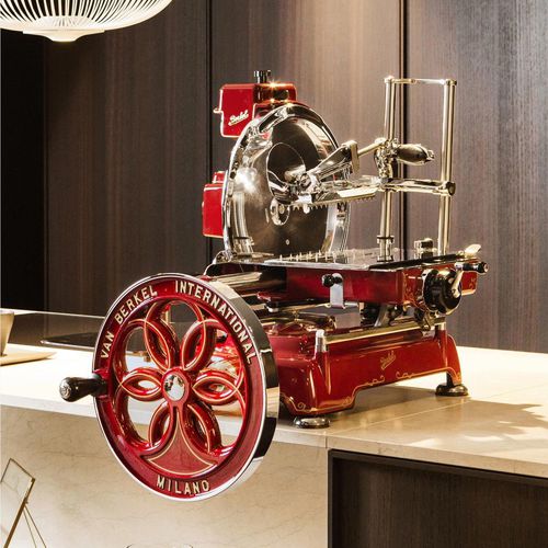コールドカットスライサー - FLYWHEEL B114 RED - Berkel - 手動式 / 業務用 / 丸ノコ刃