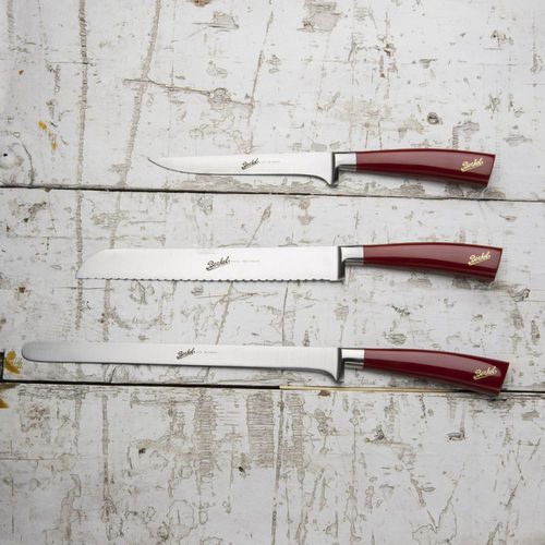 樹脂ハンドル付きキッチンナイフ - ELEGANCE SET OF 3 RED - Berkel - ステンレススチール刃
