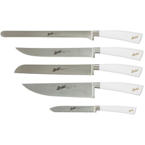 樹脂ハンドル付きキッチンナイフ - ELEGANCE SET OF 5 WHITE - Berkel - ステンレススチール刃
