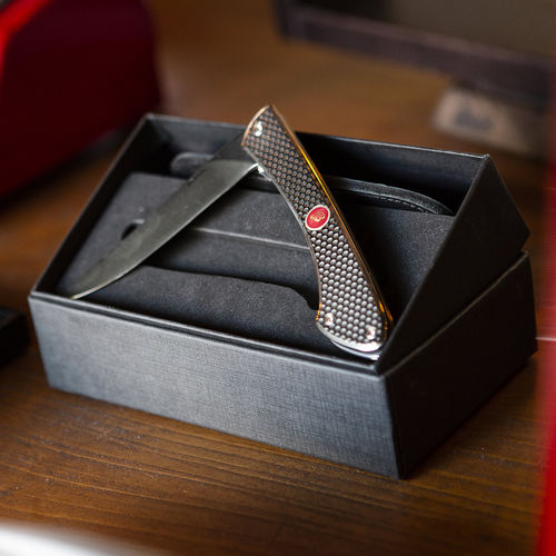 ステンレススチール刃キッチンナイフ - FOLDING PUNCHED TITANIUM - Berkel - ポケットサイズ
