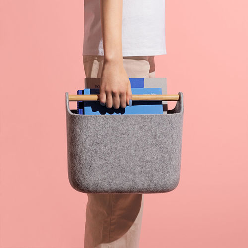 木製収納箱 - SOFFICE - MIZETTO AB - フェルト製 / ふた付き / モジュール式