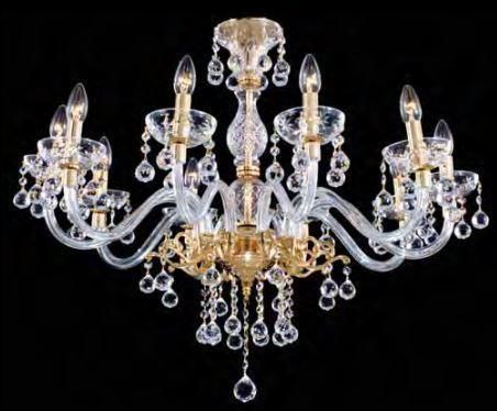 伝統的シャンデリア - 167/10 - CRISTALUX LIGHTING DESIGN - クリスタル製 / 電球10個 / 業務用