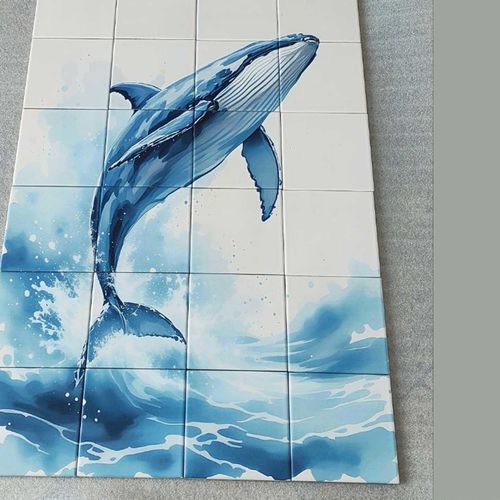 磁器製タイル - WHALE - Tempera Art Design - 高光沢 / マット / 屋内用