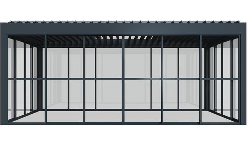 独立型パーゴラ - AL-135-DE - ALUX Pergola - アルミニウム / モバイルスラット / 電動式