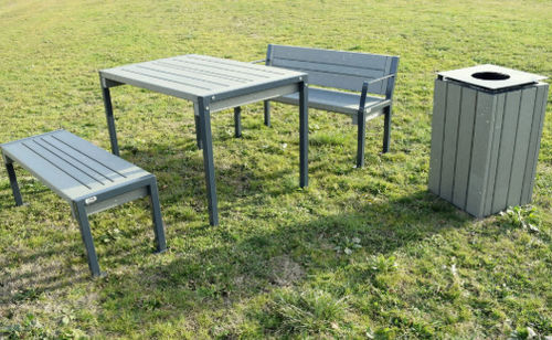 現代風テーブルベンチセット - G&D - Urban'Ex - スチール / 庭用 / 屋外用