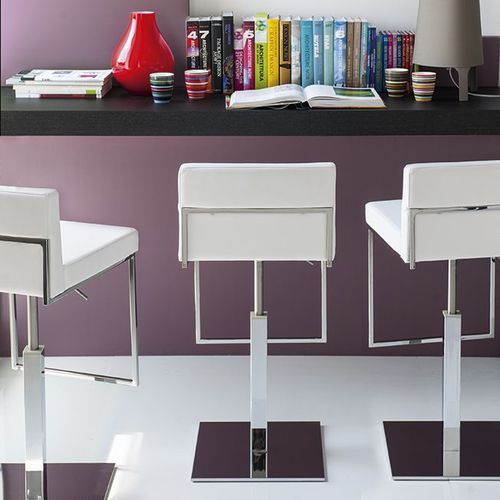 現代風バ－チェア - EVEN PLUS - calligaris - 屋内用 / 革製 / スチール脚
