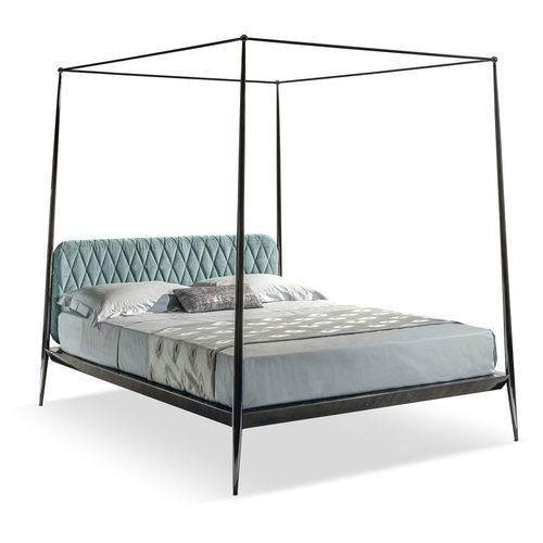 キャノピー付きベッド - URBINO - CANTORI - ダブル / 現代風 / 布張りヘッドボード付き