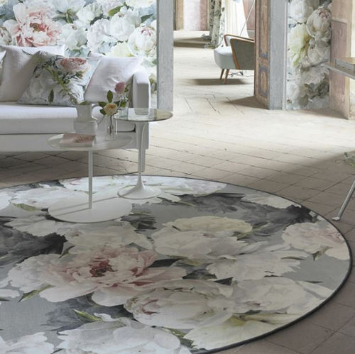 現代風絨毯 - PEONIA GRANDE ZINC - DESIGNERS GUILD - 花柄 / ポリアミド製 / 長方形