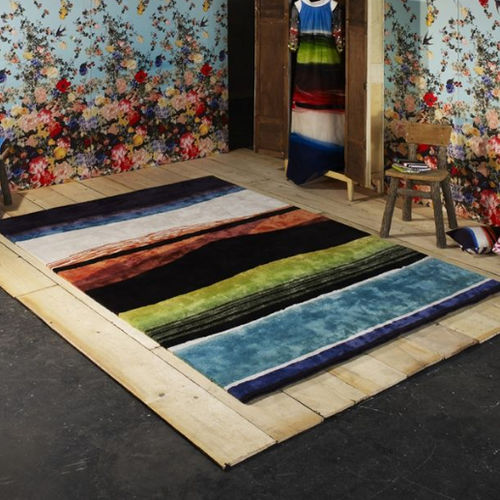 現代風絨毯 - TEMPERA - DESIGNERS GUILD - 縞模様 / ウール製 / 長方形
