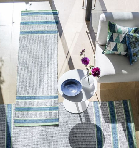 廊下絨毯 - POMPANO COBALT - DESIGNERS GUILD - 現代風 / 縞模様 / ポリエステル製
