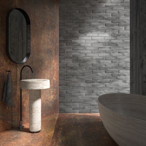 陶磁器タイル - THÉKĒ ACCIAIO - IRIS CERAMICA - マット / 屋内用 / バスルーム用