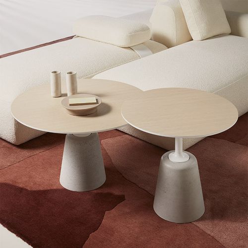現代風ローテーブル - ROCK MINI - MDF Italia - 突板 / ラッカー塗装MDF / マットなラッカー塗装木材