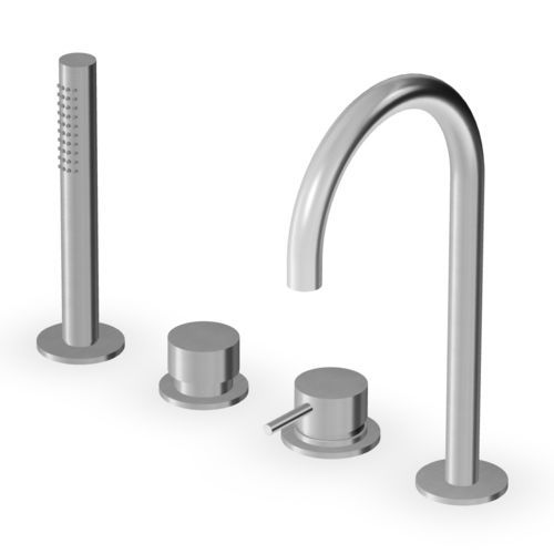 バスタブ用ダブルハンドル混合水栓 - ZHE508 series - ZUCCHETTI - カウンタートップ / ステンレス網製 / 屋内用