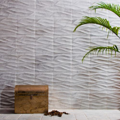 天然石タイル - AMBRA BIANCO CARRARA - ARTISTIC TILE - 3D / 屋内用 / 壁面