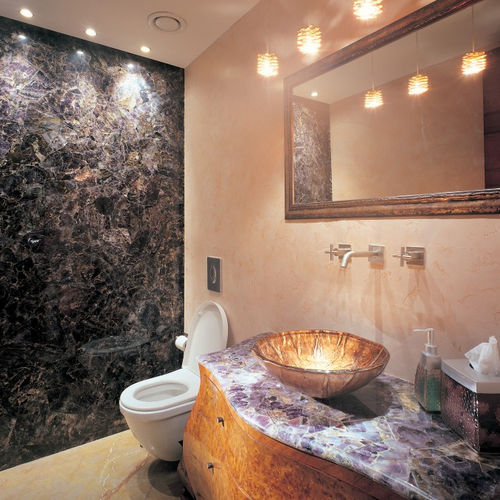 半貴石製タイル - GEMSTONE AMETHYST - ARTISTIC TILE - 光沢 / バスルーム用 / 壁面
