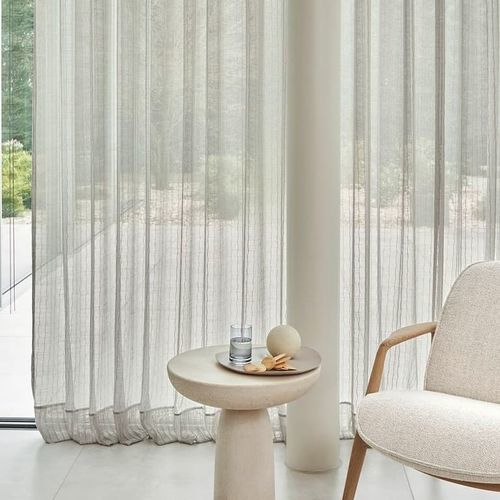 カーテン用生地 - JASKO FR - JAB ANSTOETZ FABRICS - 無地 / ポリエステル製 / 透明