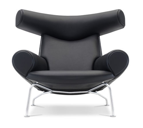 現代風アームチェア - OXCHAIR : EJ 100  - Erik Jørgensen - 革製 / スチール製 / ポリウレタン製