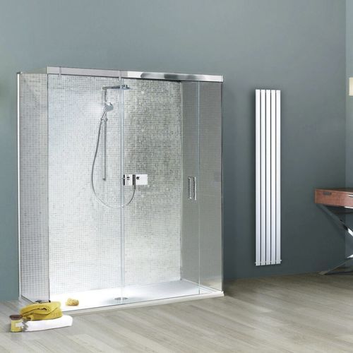 ガラス製シャワー室 - EPST - matki showering - ステンレススチール製 / 引き戸付き / 長方形