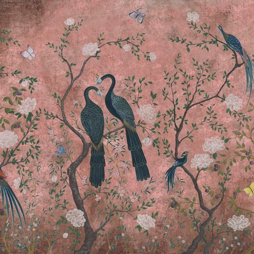 現代風壁紙 - EDO - Coordonné - ビニール製 / 動物柄 / ピンク