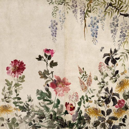 現代風壁紙 - Spring Festival Papyrus - Coordonné - 絹 / 花柄 / ファブリック調