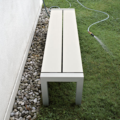 現代風ガーデンベンチ - SUSHI - Kristalia - アルマイト処理されたアルミ製 / ラミネート / 背もたれなし