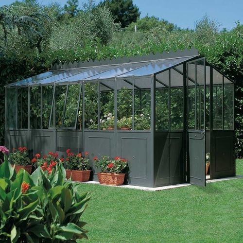 ガーデニング温室 - ORANGERIE - Unopiù - 両屋根型 / ポリカーボネート製 / 鉄製