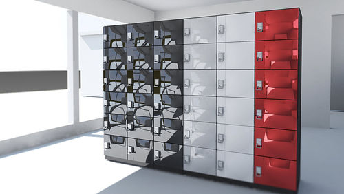 スチール製コインロッカー - CELARE  / 6 portes superposées  - GEKIPS - RFID / 暗証番号式 / キーカード