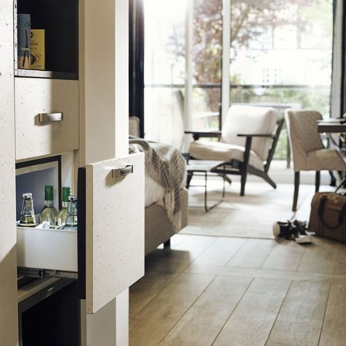コンパクトミニバー - PRIMO UK - Minibar Systems - ガラス張り / 引き出しタイプ / ボックス